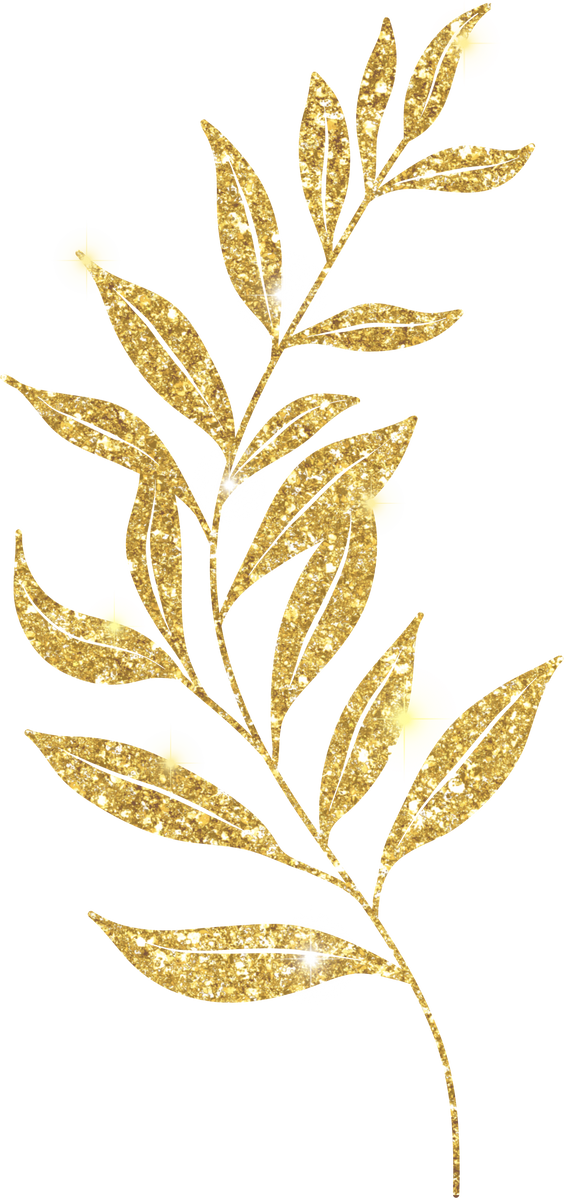 Gold leaves illustration